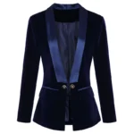 HIGH QUALITY Newest Runway 2023 Designer Blazer Women s Long Sleeve Velvet Blazer Jacket Outer Wear