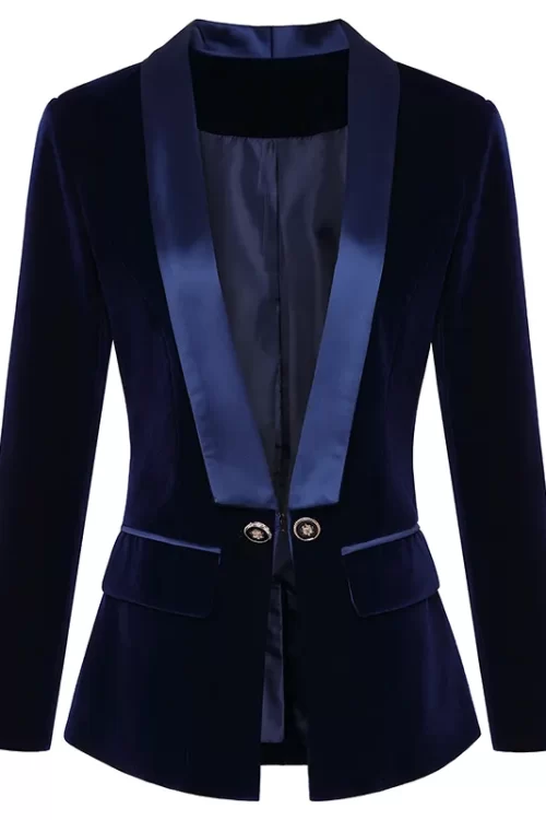 Women’s Long Sleeve Velvet Blazer