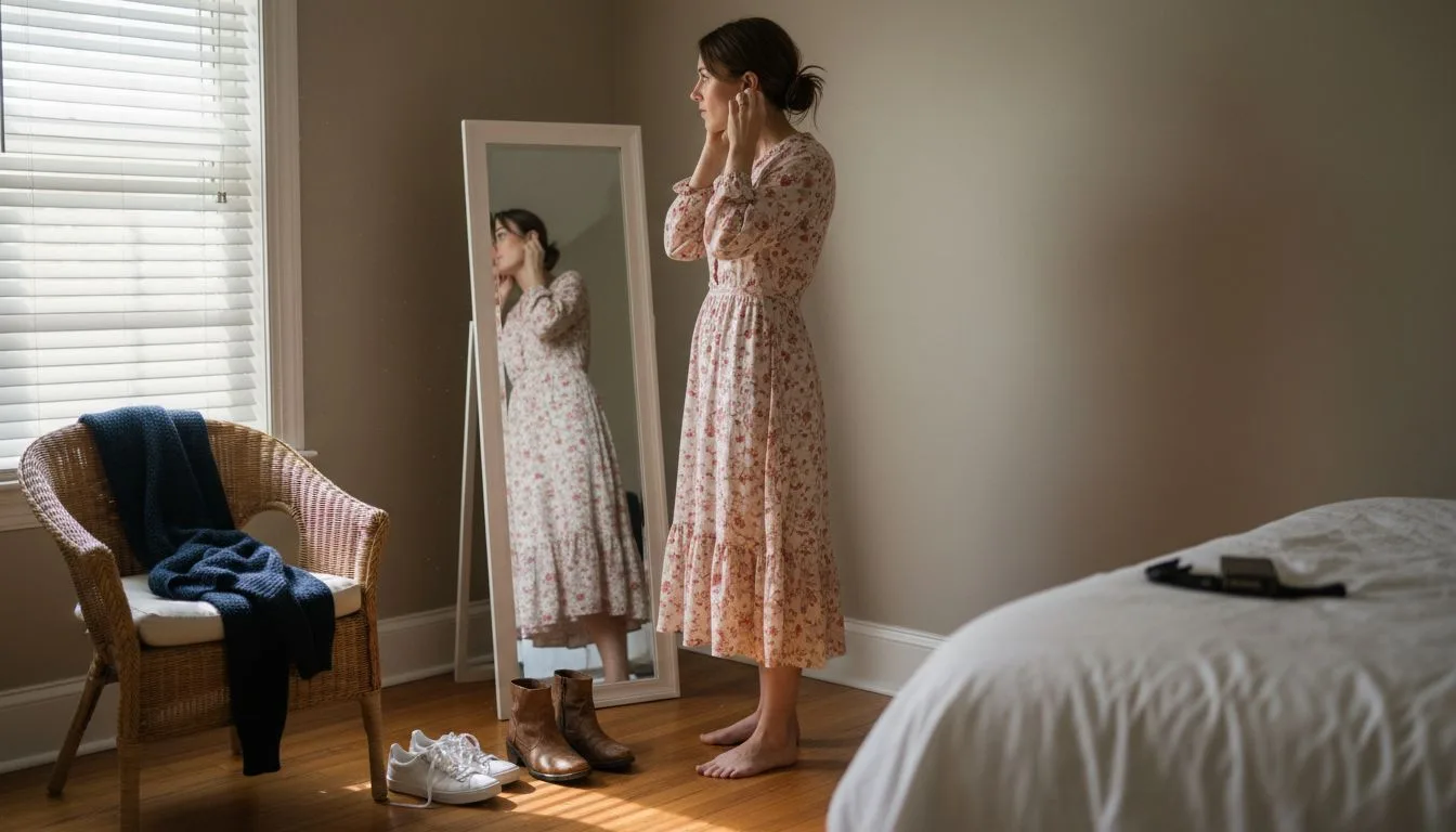 Woman styling dress for different occasions