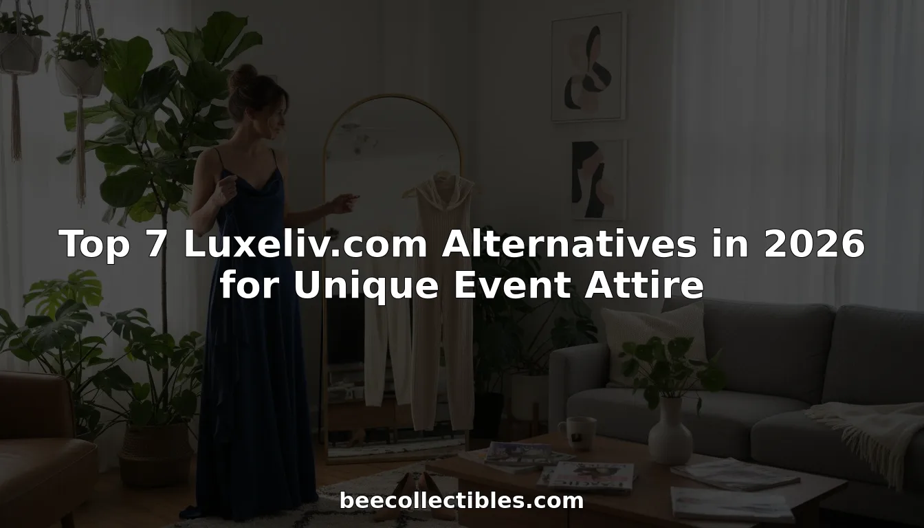 Top 7 Luxeliv.com Alternatives in 2026 for Unique Event Attire 1 Woman selecting event attire in apartment