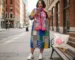 Confident plus size woman in urban street style