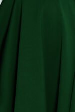 114-10 Flared dress - heart-shaped neckline - dark green-6