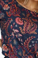 13-163 Sports dress with pockets - leaves on jeans-5