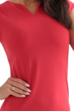 132-9 Classic fitted dress - red-7