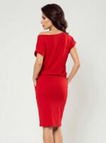 139-4 Short sleeve sport dress - red-8