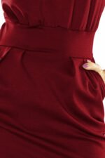 144-7 Dress midi SARA - Burgundy color-5