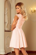 157-7 Dress MARTA with lace - peach-4