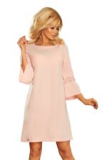 190-1 MARGARET dress with lace on the sleeves - pastel pink-5