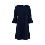 190-6 MARGARET dress with lace on the sleeves - Navy Blue-8