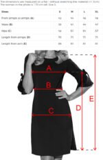 217-5 NEVA Trapezoidal dress with flared sleeves - black + flowers-8