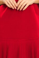 228-3 LUCY - pleated comfortable dress - RED-6