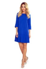 228-8 LUCY - pleated comfortable dress - Royal Blue-6