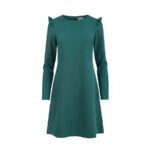 264-1 NELL Trapezoidal dress with frills - green-8