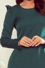264-1 NELL Trapezoidal dress with frills - green-5