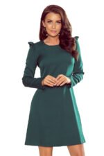 264-1 NELL Trapezoidal dress with frills - green-6