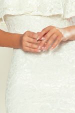 268-1 Lace dress with frill - ecru-6