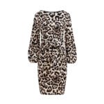 275-3 JENNY Comfortable dress with binding at the waist - panther-11