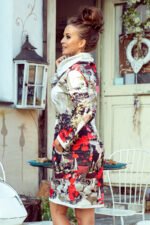 282-1 IRENE Turtleneck dress - colorful pattern-2