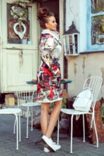 282-1 IRENE Turtleneck dress - colorful pattern-5