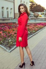 284-1 CAMILLE Shirt dress with pockets - red-2
