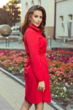 284-1 CAMILLE Shirt dress with pockets - red-4