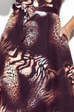 286-3 SANDY Flared shirt dress - leopard pattern-5
