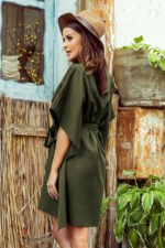 287-13 SOFIA Butterfly dress - KHAKI-4