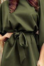 287-13 SOFIA Butterfly dress - KHAKI-5