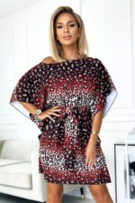 287-23 SOFIA Butterfly dress with a binding at the waist - jaguar-4