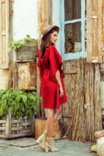 287-3 SOFIA Butterfly dress - red-2