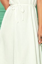 296-4 VICTORIA Trapezoidal dress - ECRU-5