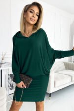 400-1 Bat dress with a hood - green-4