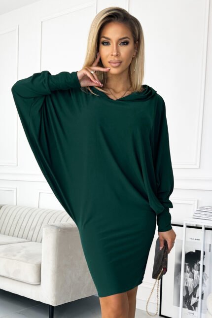400-1 Bat dress with a hood - green-1