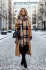 404-14 Elegant long dress with a wrap neckline and slit - chocolate brown-9