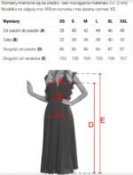 425-16 MATILDE Flared midi dress with a wrap neckline and short sleeves - beige with polka dots-12