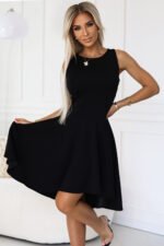 575-1 Unique dress with longer back - black-1
