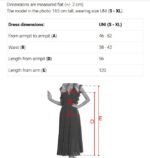 596-3 Elegant midi shirt dress with gold buttons and belt - black-10