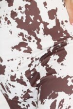 611-1 SAVANNAH strapless fitted dress - brown and white boho pattern-7