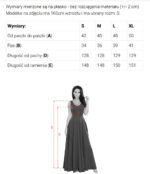 633-7 AURELIA Long dress with a leg slit and square neckline - light beige-12
