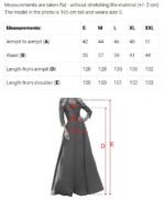 640-2 LORETTA unique long dress with tulle sleeves and neckline - black-10