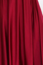 646-5 Long evening dress on straps with a leg slit - burgundy-11
