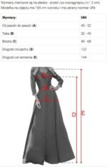 664-4 Long maxi dress with tulle sleeves and a wrap neckline - peach-10