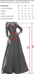 669-3 Romantic maxi dress with a flower on the shoulder and a slit - beige-14