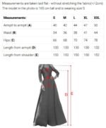 694-2 MIRELLA Elegant flared maxi dress with sequin sleeves - chocolate brown-12