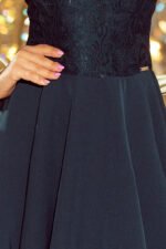 157-9 Dress MARTA with lace - dark green-6