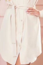 288-3 Shirt dress with buttons - beige colour-5