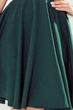 393-1 ROSALIA Feminine dress with neckline and bows - green-5